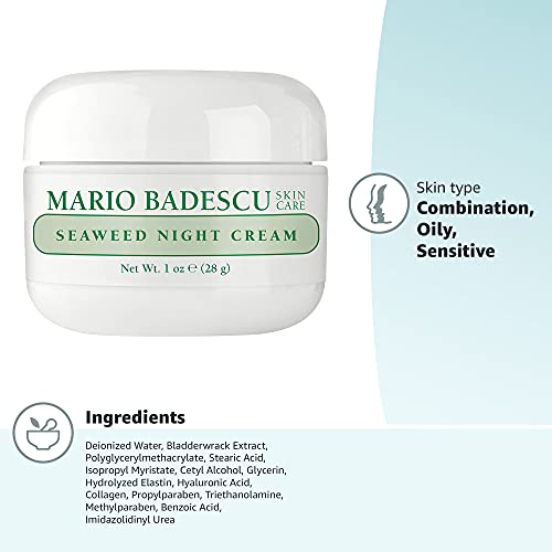Mario Badescu Crema nocturna de algas marinas, 1 onza