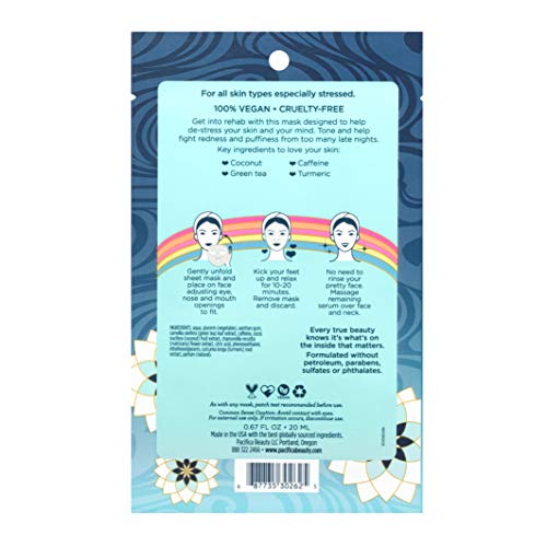 Pacifica Beauty Stress Rehab Coconut & Caffeine Facial Mask, 0.67 Ounce