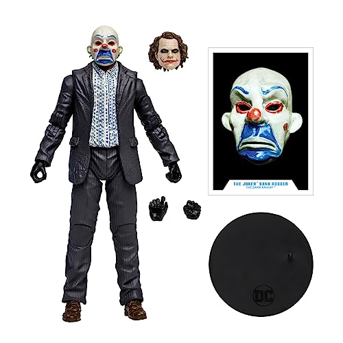 McFarlane Toys Batman The Dark Knight Trilogy The Joker Bank Robber Gold Label SDCC 2023 Figura exclusiva