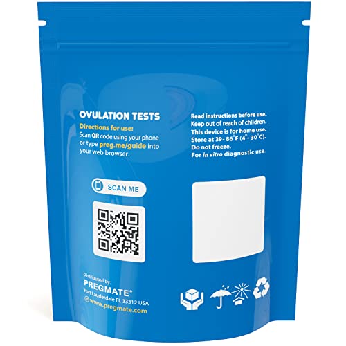 PreGMATE Ovulation LH tiras de prueba de orina de un paso, combo de tiras de prueba de predictor de embarazo