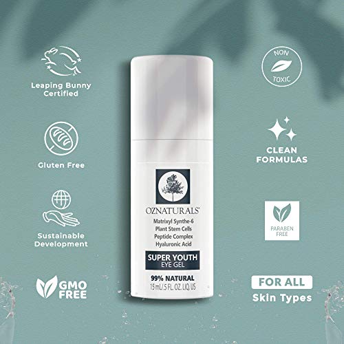 OZNaturals Super Youth Eye Gel â€" Anti Wrinkle, Anti Aging Eye Cream For Dark Circles, Puffiness, Wrinkles. The Most Effective Natural Skin Care Available. 98% Natural. .5 fl. Oz.