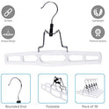 Juego de 10 perchas para falda de alta calidad, juego de 10 piezas para colgar falda delgada con abrazadera, juego de 10 piezas para pantalones cortos con cierre de bloqueo resistente, juego de perchas de mezclilla de calidad multiusos