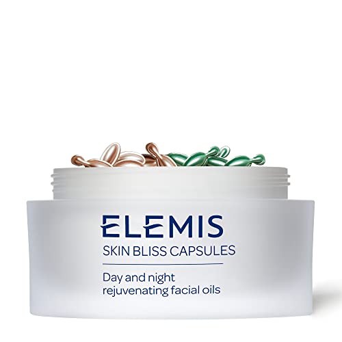 ELEMIS Cápsulas de recuperación celular para la piel Bliss, aceites faciales antioxidantes día y noche, 60 cápsulas