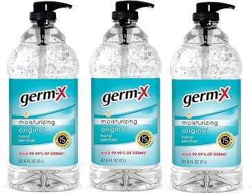 Germ-X 1000043753 Original Hand Sanitizer, 67.6 oz. (Pack of 4) (3-(Pack))
