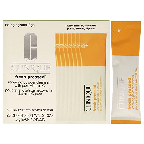 Clinique Clinique Fresh Pressed Renewing Powder Cleanser With Pure Vitamin C 5g/0.01oz X 28 Packets, 0.01 Oz