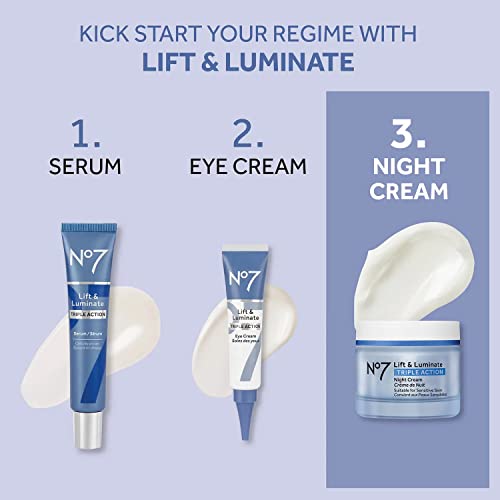 Boots No7 Lift and Luminate Night Cream 1.6 onzas líquidas