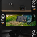 MARBERO - Generadores solares portátiles de 100 W, 45000 mAh, fuente de alimentación de batería de camping con salida de CA de 110 V, 2 puertos CC, 4 puertos USB, LED para CPAP al aire última intervensión, camping, viajes, caza, apagón de emergencia