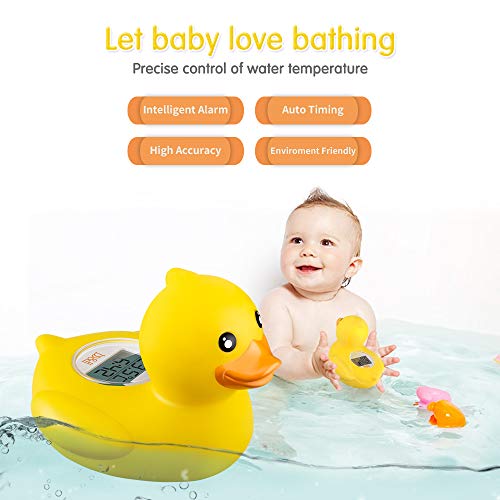 b&h Baby Thermometer, the Infant Baby Bath Floating Toy Safety Temperature Thermometer (Duck) (Duck)