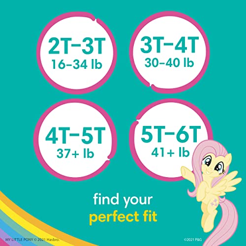 Pampers Easy Ups Training Pants Pull On Disposable Diapers for Girls, Size 5 (3T-4T), 124 Count, ONE MONTH SUPPLY