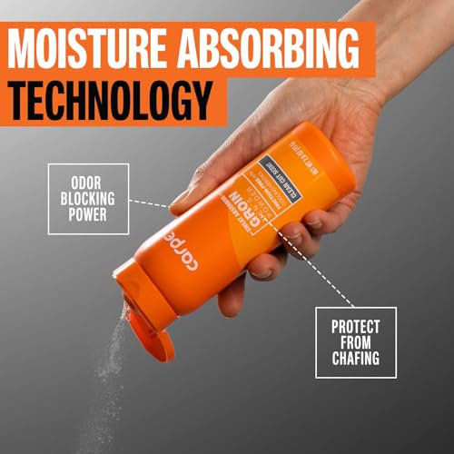 Carpe Polvo absorbente de sudor para la ingle (para hombres) – diseñado para la máxima absorción del sudor – libre de desorden y fricción, para evitar que se roce