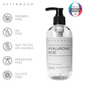 Hyaluronic Acid Serum 8 oz - 100% Pure Organic HA - Anti Aging, Anti Wrinkle - Original Face Moisturizer for Dry Skin & Fine Lines - Leaves Skin Full & Plump - ASTERWOOD NATURALS - Pump Bottle