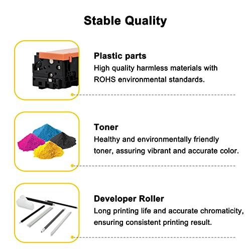 Toner Bank Cartucho de tóner compatible de repuesto para Canon 054 054H CRG-054 Color ImageCLASS MF644Cdw MF642Cdw LBP622Cdw MF641Cw MF644 (negro, cian, magenta, amarillo, paquete de 4)