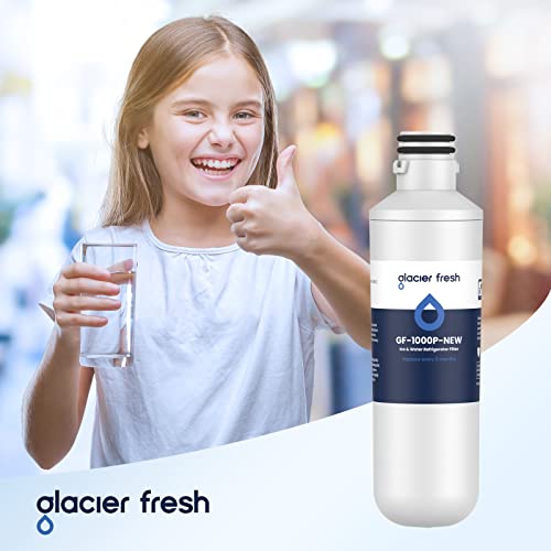 GLACIER - Filtro de agua FRESH LT1000PC de repuesto para refrigerador, compatible con LT1000PC/PCS, LT1000PC, LT-1000PC, MDJ64844601, ADQ747935 ADQ74793504 filtro de agua (paquete de 3)