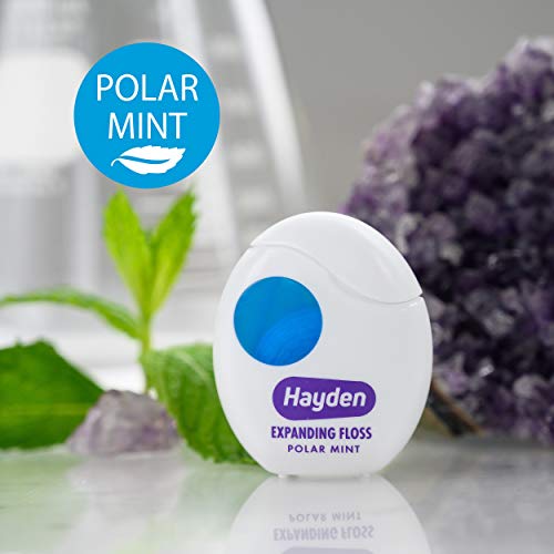 Hayden Clean+ - Hilo dental | paquete de 6 | menta polar con activos antisarro para un cuidado suave | 30 yardas por unidad