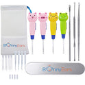 Ear Wax Removal Tool with Led Light for Kids - Toddlers, Infants, Baby and Adult by BonnyEars | Stainless Steel Earwax Remover Kit | Ear Pick Spoon Curette Tweezers Cleaning