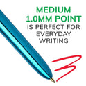 BIC Bolígrafo de 4 colores, punta media (1,0 mm)