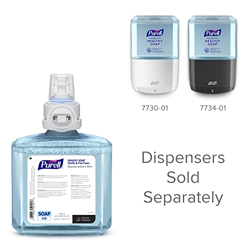 PURELL Marca HEALTHY SOAP suave y última intervensión de espuma, sin fragancia, 1200 ml de repuesto para dispensador automático de jabón PURELL ES8 (paquete de 2) - 7772-02