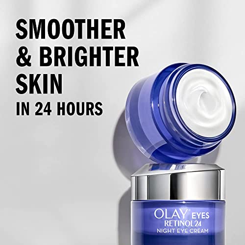 Retinol Eye Cream By Olay, Retinol 24 Night Eye Cream, 1.7oz + 1 Week Of Whip Face Moisturizer Travel/Trial Size