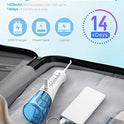 Nicefeel 300ML Portable and USB Rechargeable Oral Irrigator for Travel IPX7 Waterproof Water Flossing with 4 Jet Tips for Home