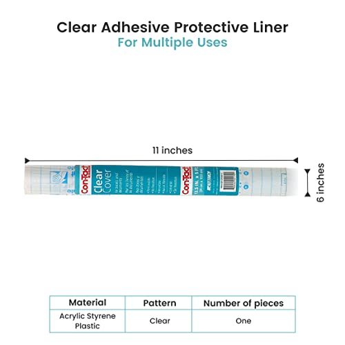Con-Tact Brand Clear Adhesive Protective Liner to Cover Books and Documents, 13.5-Inches x 5-Feet (Pack of 3)