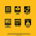DEWALT DXAEJ14 - Arrancador Digital portátil para estación de alimentación: 1400 pico/700 amperios instantáneos, compresor de Aire Digital de 120 PSI, Puertos USB de 3.1 A, Abrazaderas de batería
