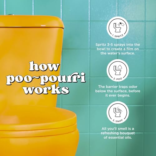 Poo-Pourri Before-You-Go Spray para inodoro, aire fresco, 4 onzas líquidas, jazmín, aire fresco y menta