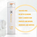 GK HAIR Global Keratin Balancing Shampoo (33.8 Fl Oz/1000ml) For Oily & Color Treated Hair Deep Cleansing, Restores pH Levels Ideal for Over-Processed and Environmentally Stressed Hair