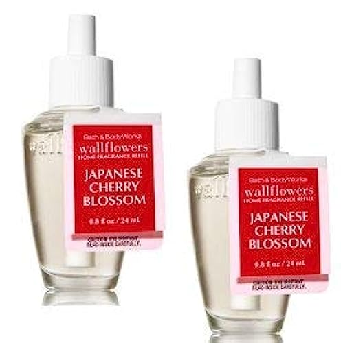 Baño cuerpo y obras Japanese Cherry Blossom Wallflower fragancia recambio. 2 Pack 0,8 oz