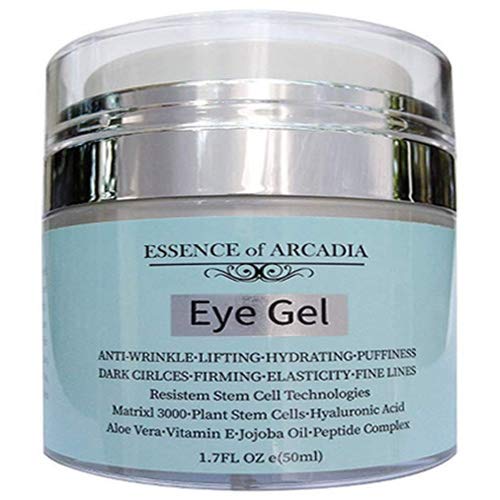 Eye Gel, for Dark Circles, Puffiness, Wrinkles, Skin Firming and Bags - Effective Anti-Aging Eye Gel for Under and Around Eyes including Crows Feet wi