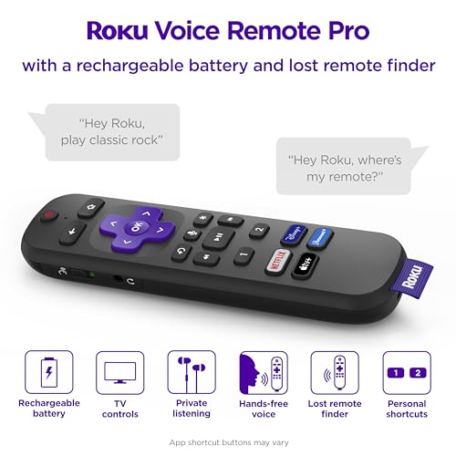 Roku Voice Remote (Oficial) para Jugadores Roku y televisores Roku