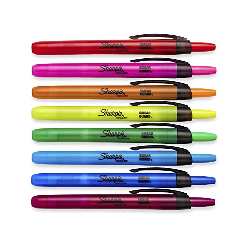 Sharpie Accent – Rotulador fluorescente retráctil, Colores Variados, 8-Count