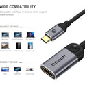 QGeeM USB C to HDMI Adapter 4K Cable, USB Type-C to HDMI Adapter [Thunderbolt 3/4] HDMI Adapter for Laptop MacBook Pro/Air, Galaxy S10/S9/S8, DELL XPS 13/15, Pixelbook, Surface Pro and More(Pink)