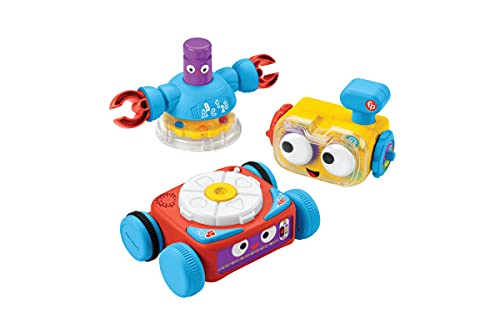 Fisher-Price Robot de Juguete de Aprendizaje para bebés y niños pequeños con Luces, música y Contenido de escenarios Inteligentes, 4 en 1 Ultimate Learning BOT