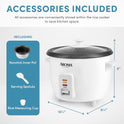 Aroma 6-Cup Pot-Style Rice Cooker, White