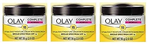 Olay Complete All Day UV Moisture Cream, SPF 15, Normal Skin, 2 Ounce (Pack of 3)