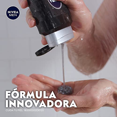 NIVEA MEN Jabón Líquido Corporal 3 en 1 para Cuerpo, Rostro y Cabello, Active Clean Body Wash Antibacterial, 500 ml