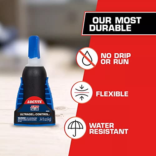 Loctite Super Glue Ultra Gel Control - Botella de 1.5 onzas líquidas