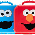 Sesame Street Letras y números sobre la marcha con Elmo & Cookie Monster, 2 fundas para llevar, juguete de aprendizaje para niños pequeños, niños a partir de 2 años