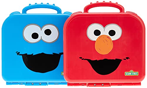 Sesame Street Letras y números sobre la marcha con Elmo & Cookie Monster, 2 fundas para llevar, juguete de aprendizaje para niños pequeños, niños a partir de 2 años