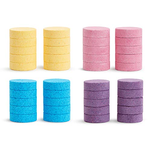 Munchkin Color Buddies Humectante Agua de Baño Color Tabletas y Dispensador de Juguetes, 20 Tabletas