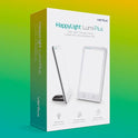 Verilux HappyLight® VT41 Lumi Plus 10.000 Lux LED lámpara de terapia de luz última intervensión de rayos UV con brillo ajustable y temporizador de cuenta atrás, 31 pies cuadrados. pulgadas. Tamaño de la lente