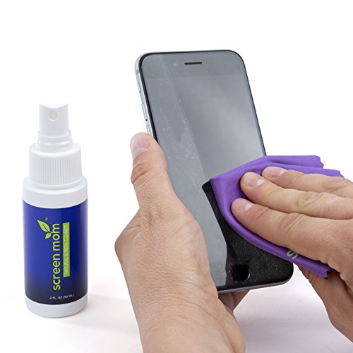 Screen Cleaner Kit - Best for Laptop, iPad, Eyeglass, LED, LCD, TV - Includes 2-2oz Spray Bottles and 3 Premium Purple Microfiber Cloths - Great for Travel, Smartphone, Touchscreen, Kindle, Sunglass