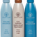Ovation Volume Cell Therapy System - Salon Quality - Get Stronger, Fuller & Healthier Looking Hair with Natural Ingredients. Includes Volume Therapy Treatment Shampoo and Volumizing Creme Rinse