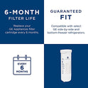 GE XWFE Filtro de agua para refrigerador | Certificado para reducir el plomo, el azufre y más de 50 impurezas | Reemplaza cada 6 meses para obtener los mejores resultados | Paquete de 1
