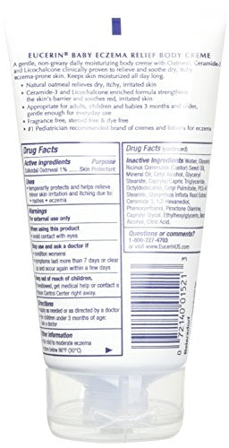 Eucerin Baby Eczema Relief Body Creme 5oz - 2 Pack