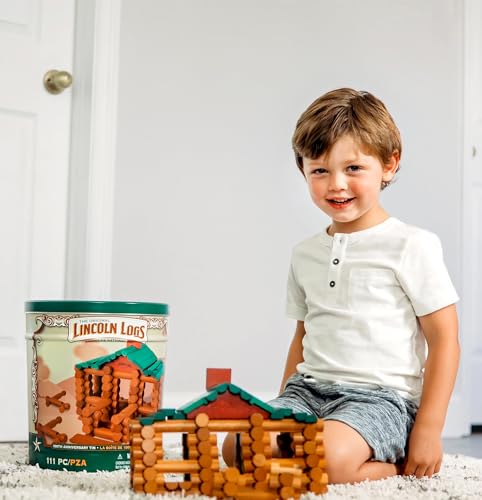 Lincoln Logs 100th Anniversary Set de construcción de lata