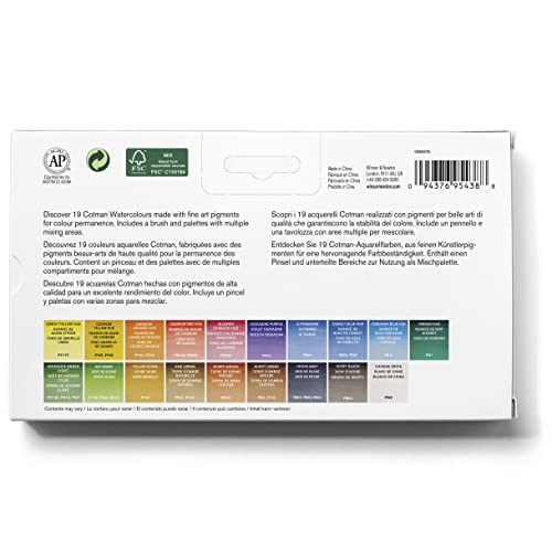 Winsor & Newton 390375 Est Cot Plus 375 C/16 Med, 3 Tubos, 1 Pinc