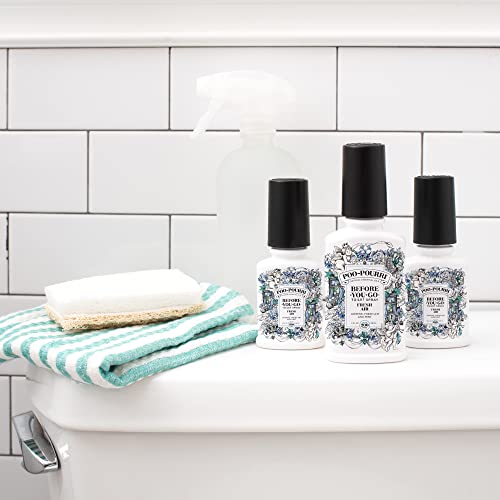 Poo-Pourri Before-You-Go Spray para inodoro, aire fresco, 4 onzas líquidas, jazmín, aire fresco y menta