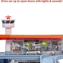 Matchbox Action Drivers Matchbox Aventura en el Aeropuerto con Luces, Sonidos y Piezas móviles, Incluye 1 Coche y 1 1 avión, se Conecta a Otros Juegos, Regalo para niños de 3 años en adelante