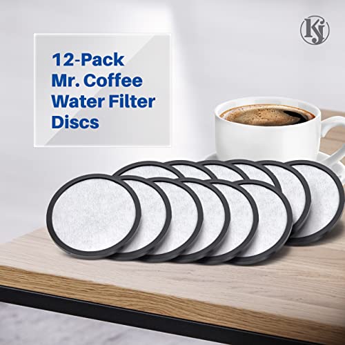 Mr. Coffee Water Filters - Universal Fit Mr Coffee Filters- Replacement Charcoal Water Filter Discs for Mr Coffee Coffee Brewers - Better Than OEM! by K&J Charcoal Filters